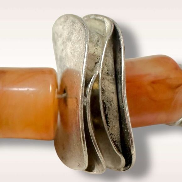 Free People Birdie Choker Necklace Brown Silver Neutral Bohemian Layering NEW - Picture 4 of 7